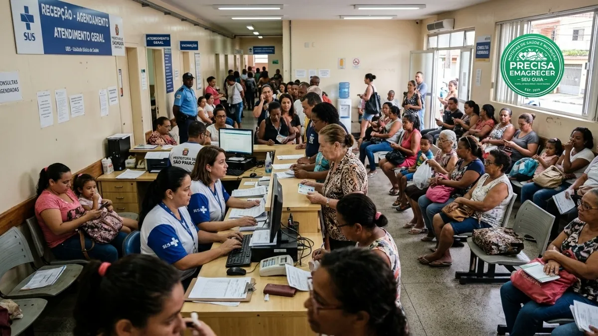 posto de saúde cheio na zona sul de são paulo