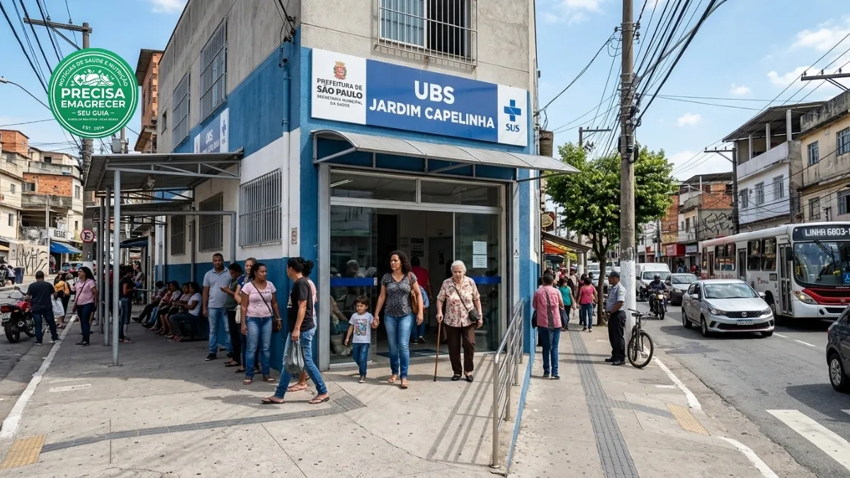 Pessoas recebendo atendimento médico para dengue em unidade de saúde em SP